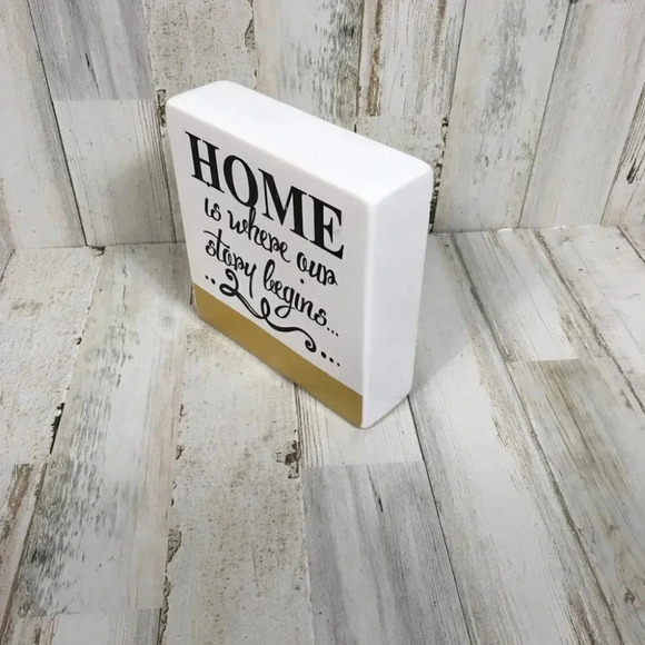 Home Decor Wall Mantle Inspirational Quote Gold - Picture 2 of 5